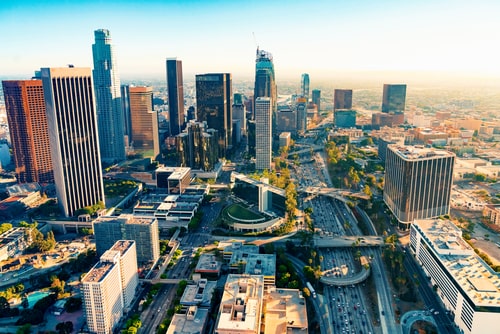 Skyline of Los Angeles California